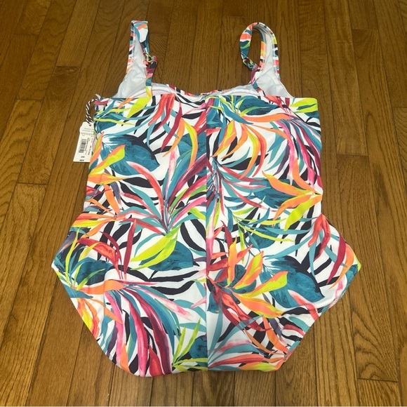 NWT Sonnet Shores Women's -Rainbow Tropical - One Piece Swimsuit Plus - Size 22W - Picture 4 of 5